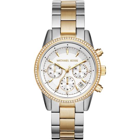 michael kors two tone patterned face mens watch|Michael Kors chronograph ladies watch.